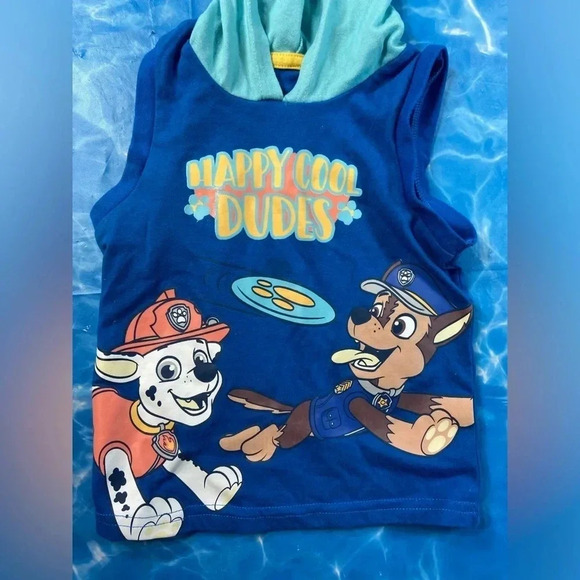 Paw Patrol - Toddler Hooded Sleeveless Shirt - Size 2T - Picture 3 of 5